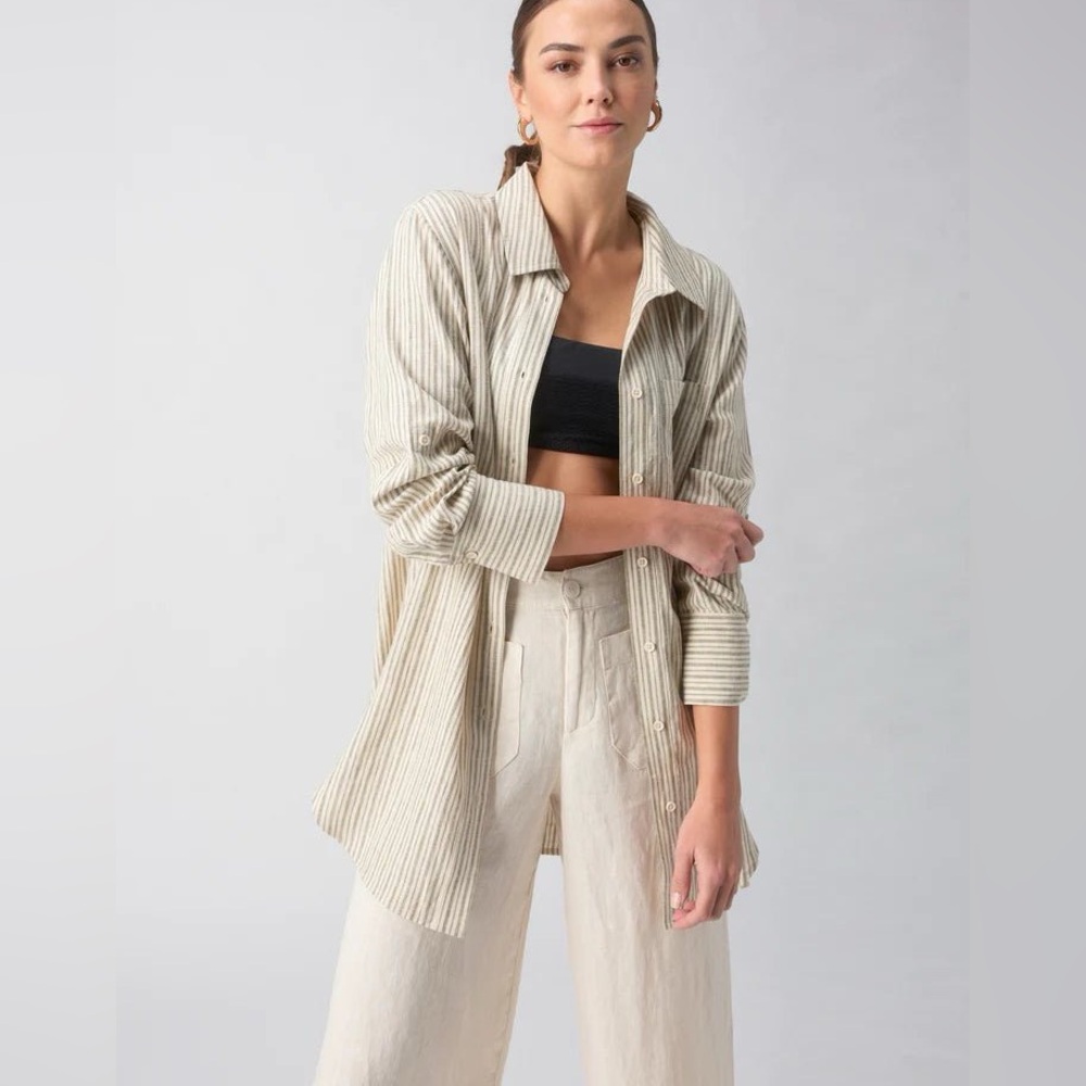 Sanctuary Long Line Pocket Shirt